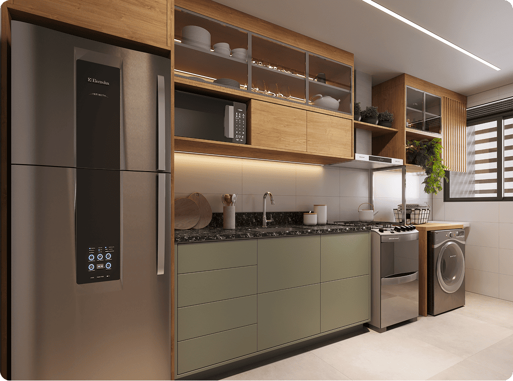 Cozinha do Macan Residence